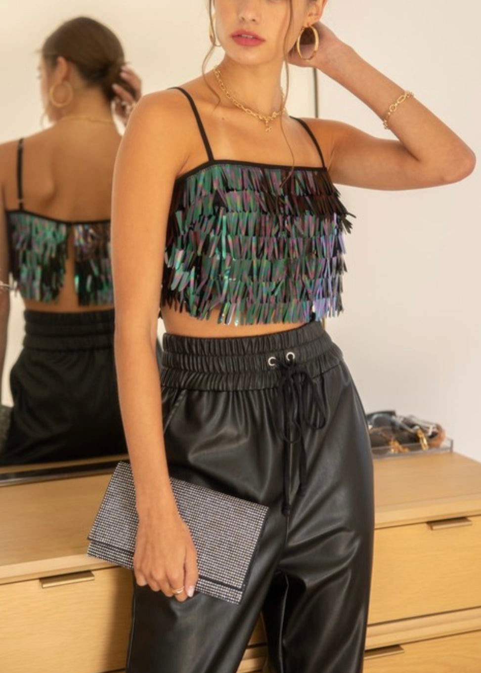 Crop top sin mangas